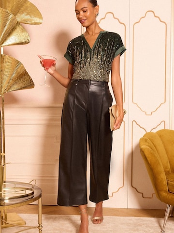 T-shirt love & roses en vert