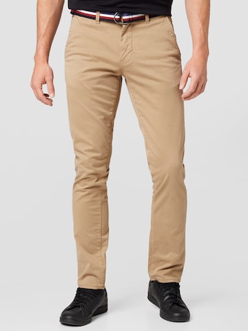 BLEND Normální Chino kalhoty – zelená: přední strana