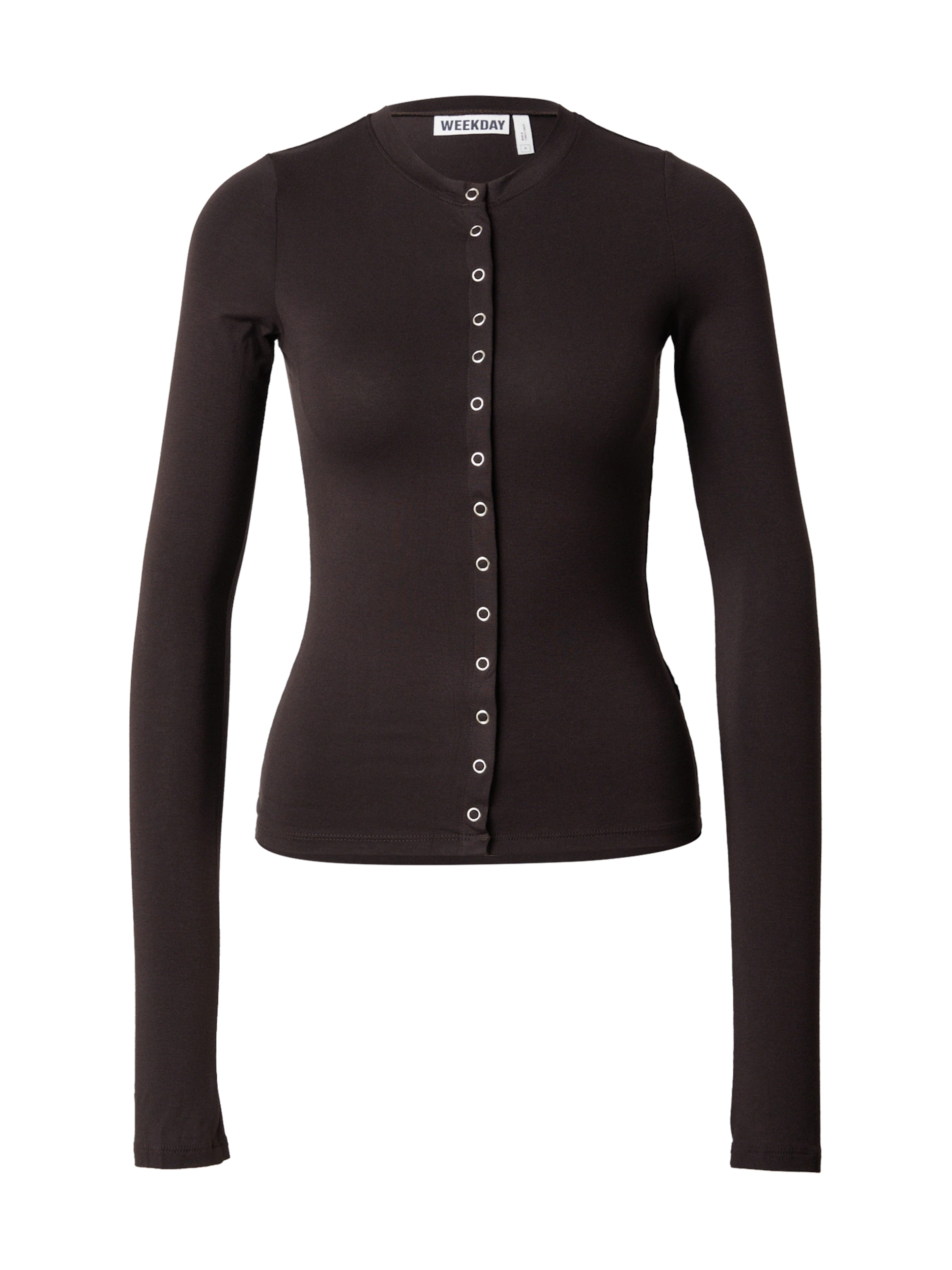 WEEKDAY Gebreid vest &#x27;Mia&#x27; in Bruin: voorkant