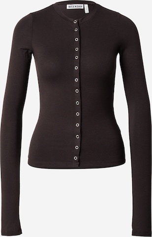 WEEKDAY Póló 'Mia' - barna: elől
