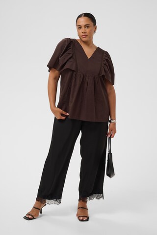 KAFFE CURVE Blouse 'KCkarlia' in Bruin