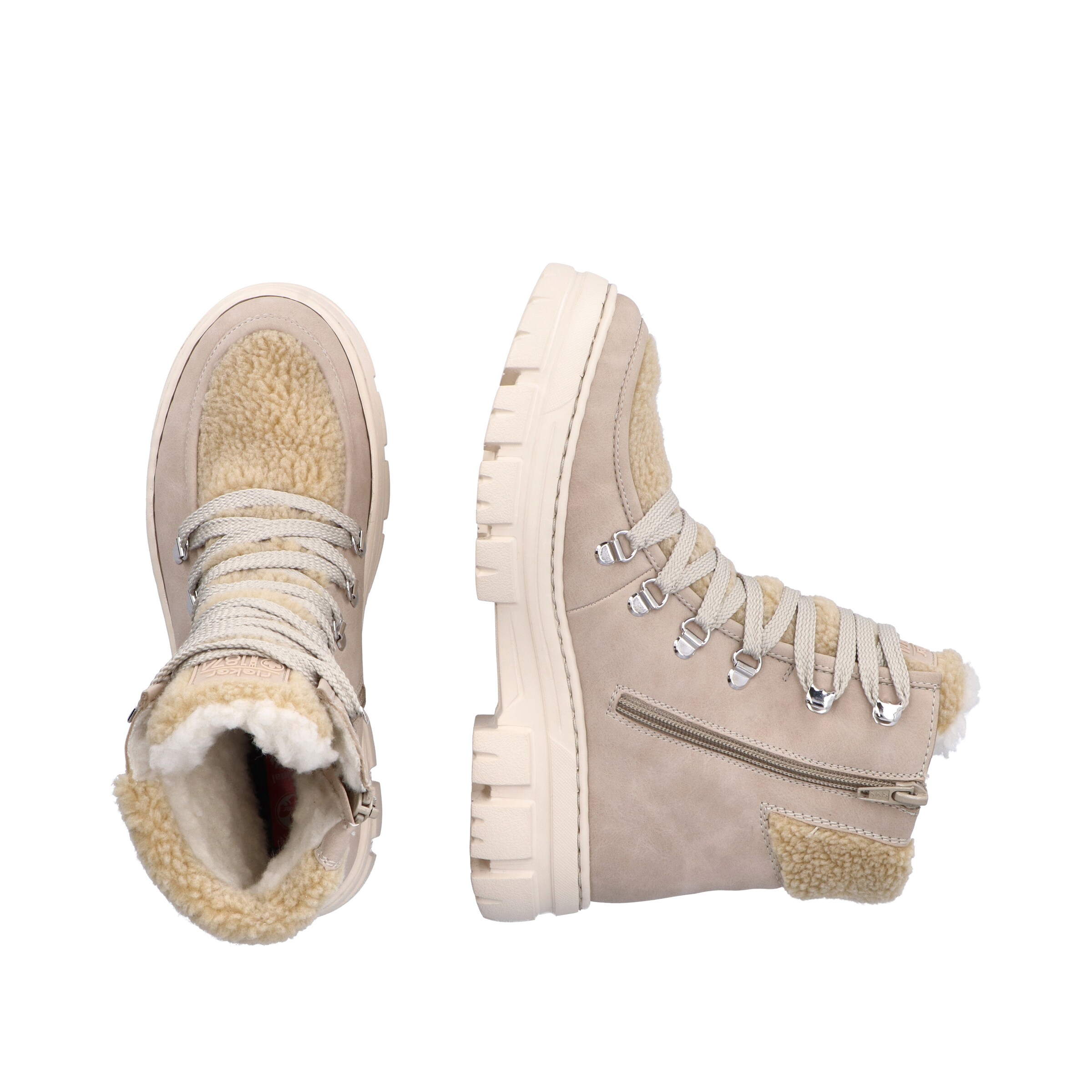 Bottes à lacets 'Z7430' Rieker en beige