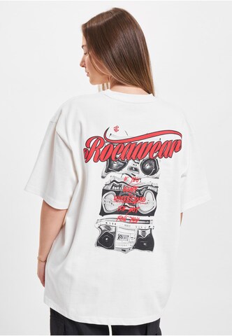 ROCAWEAR Oversized shirt 'Crown' in White: front