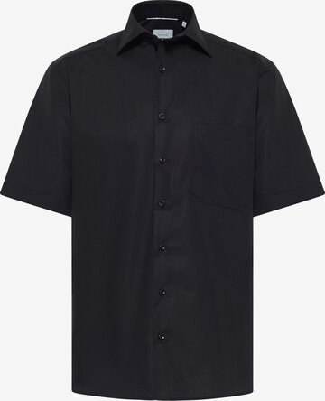 ETERNA Comfort fit Button Up Shirt in Black: front