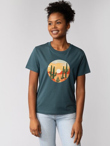 T-shirt 'Sonnenuntergang In Der Wüste' Watapparel en vert : devant