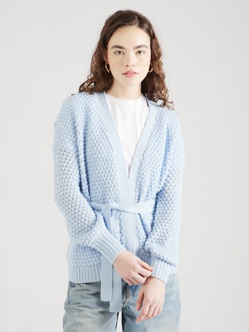 VILA Knit Cardigan 'LIOMY' in Blue: front