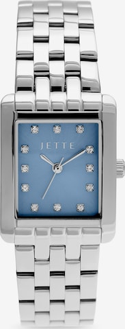 JETTE Analoguhr in Silber: Vorderseite