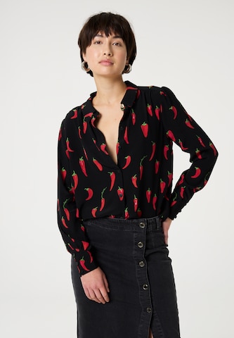 Fabienne Chapot Blouse in Zwart: voorkant