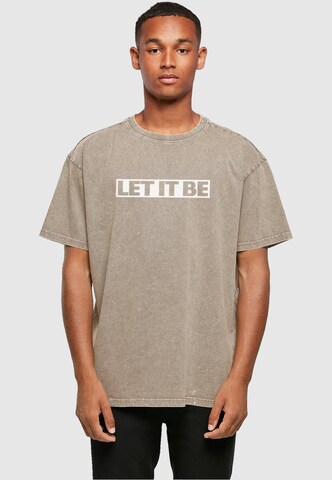 Merchcode Shirt 'Beatles -  Let it be' in Bruin: voorkant