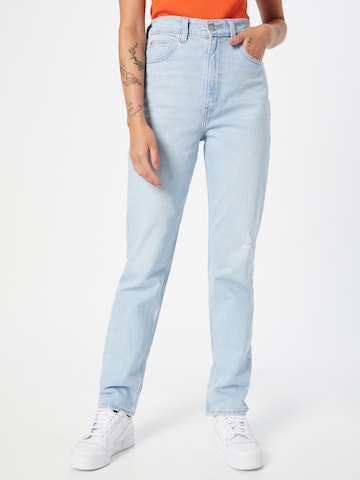 LEVI'S ® Slimfit Jeans '70s High Slim Straight' in Blauw: voorkant