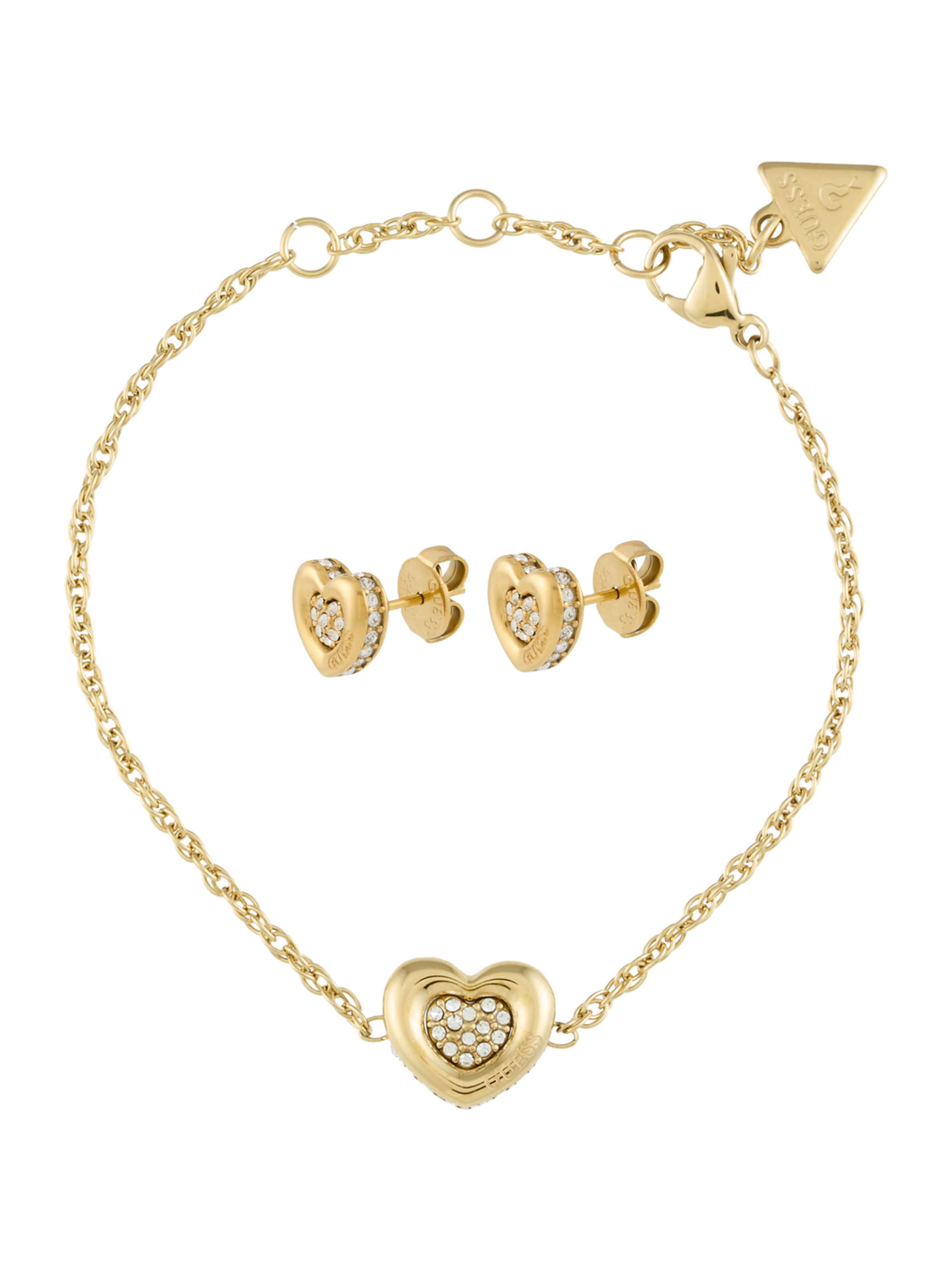 GUESS Sada šperků 'L.O.V.E.' – zlatá: přední strana