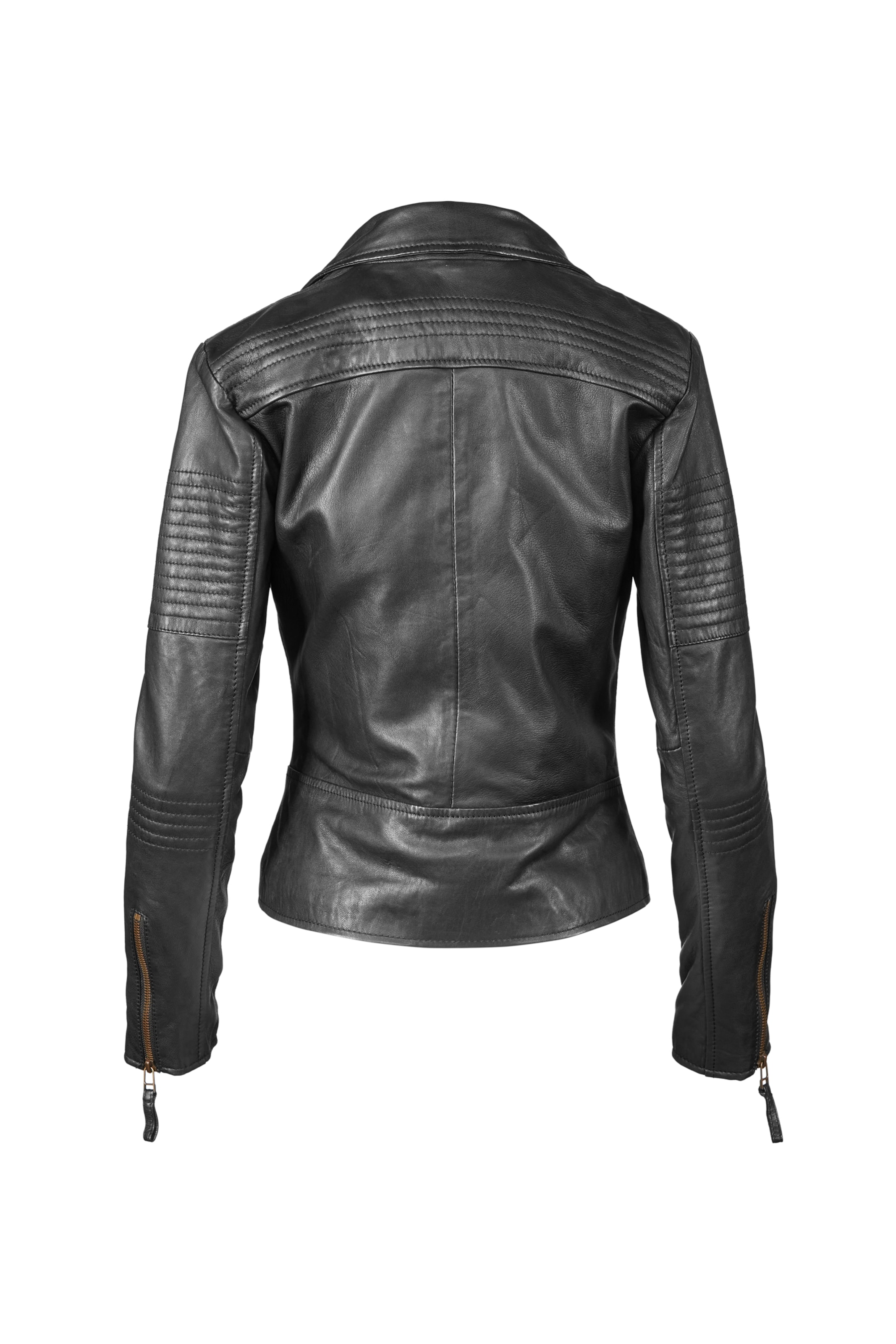 Apple of Eden Lederjacke AOE-114 in Schwarz