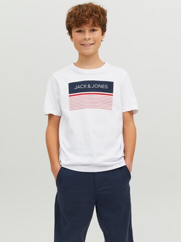 Jack & Jones Junior Shirt 'Travis' in Wit: voorkant