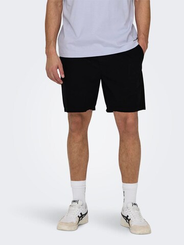 Only & Sons Regular Shorts 'Tel' in Schwarz: predná strana