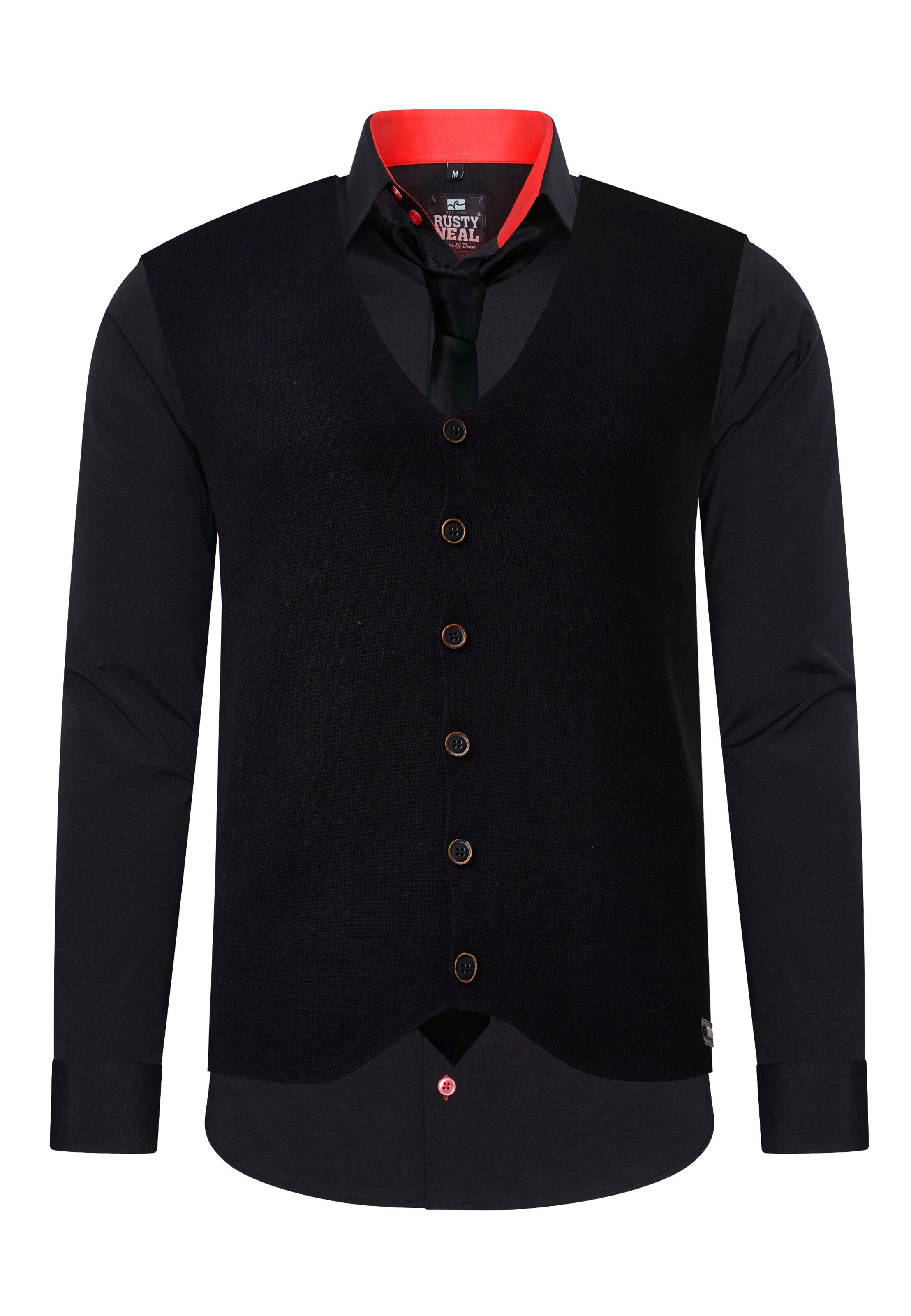 Rusty Neal Slim fit Button Up Shirt in Black