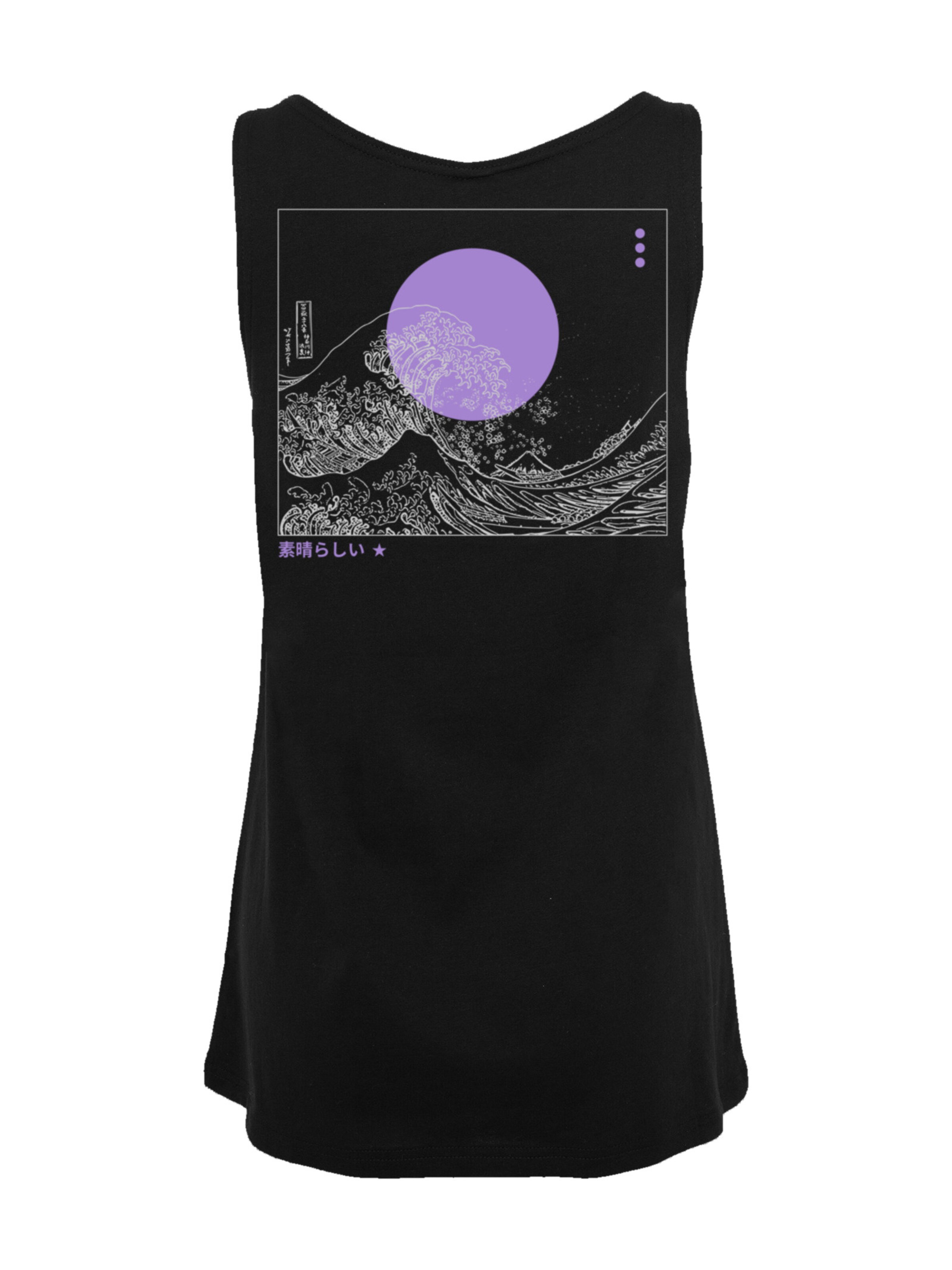 F4NT4STIC Shirt 'Kanagawa' in Zwart