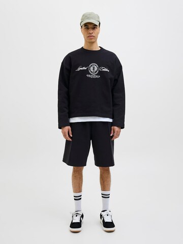 JACK & JONES Bő szár Nadrág 'JPSTBILL FLETCHER' - fekete