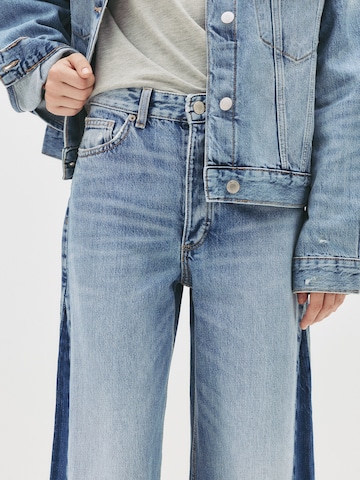 Pull&Bear Wide leg Jeans in Blauw