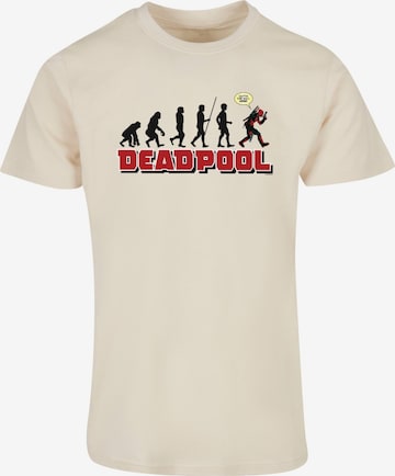 T-Shirt 'Deadpool - Evolution' ABSOLUTE CULT en beige : devant