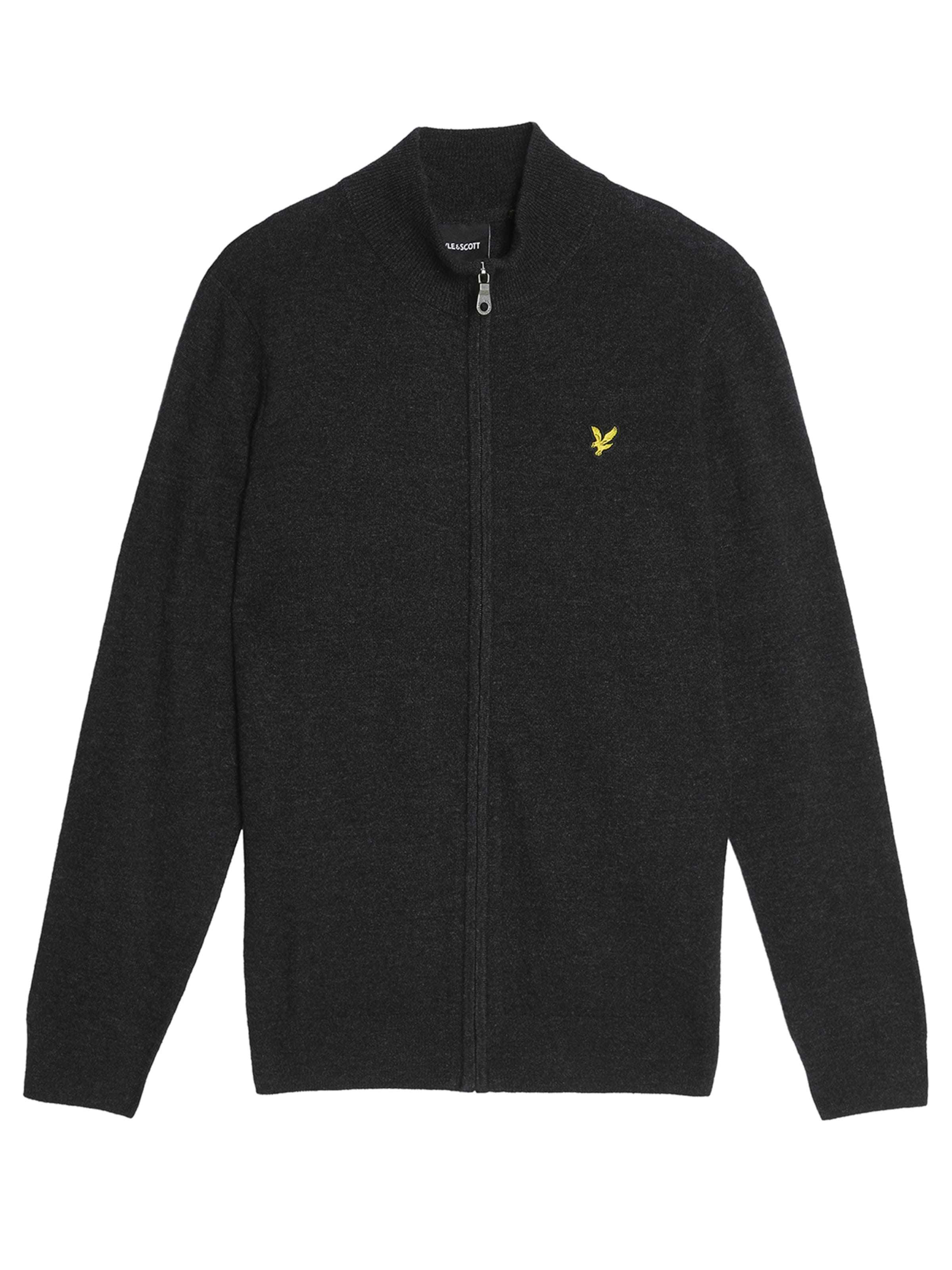 Lyle & Scott Sweatvest in Grijs: voorkant
