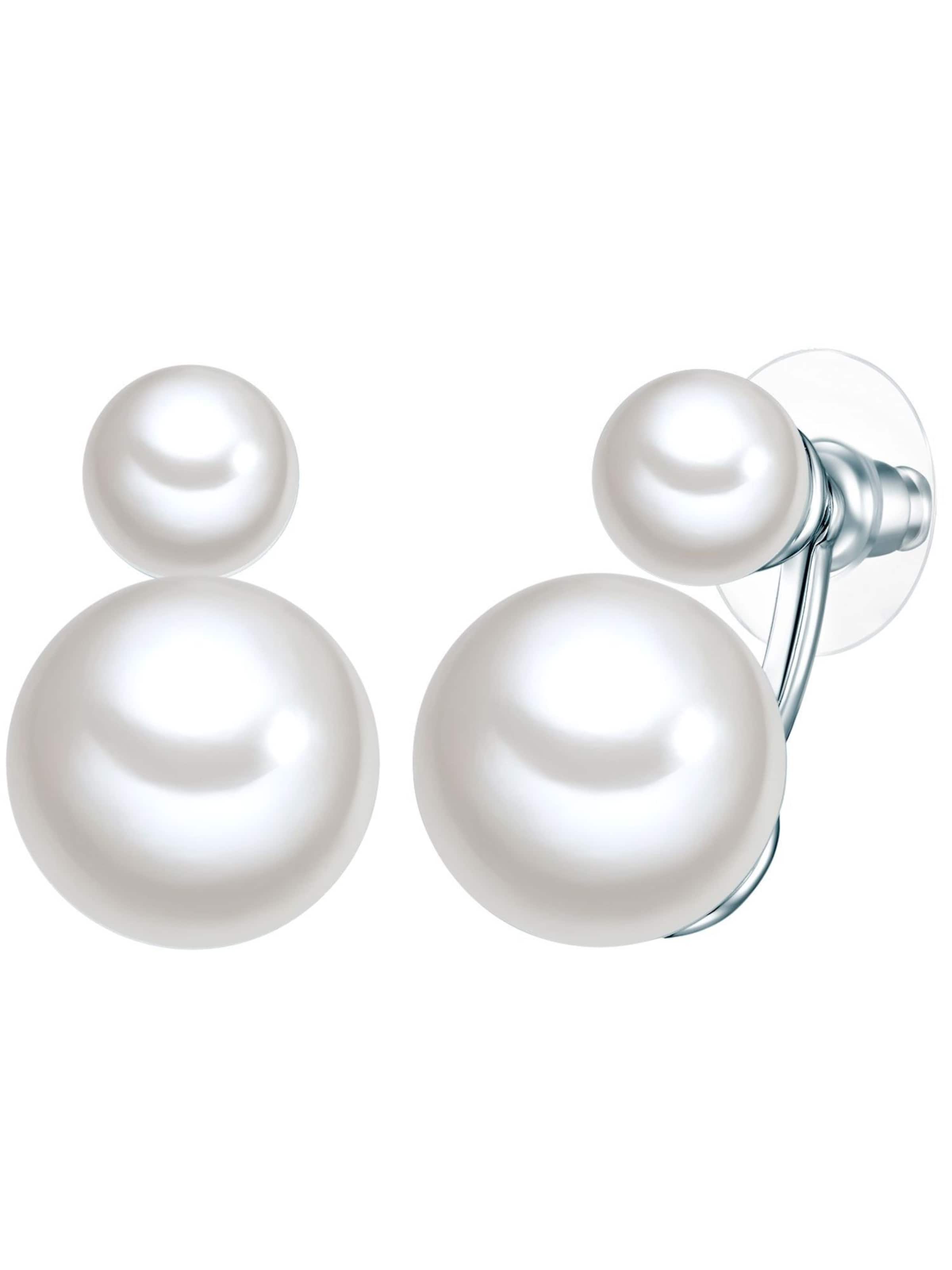 Lulu & Jane - Pendientes en blanco: frente