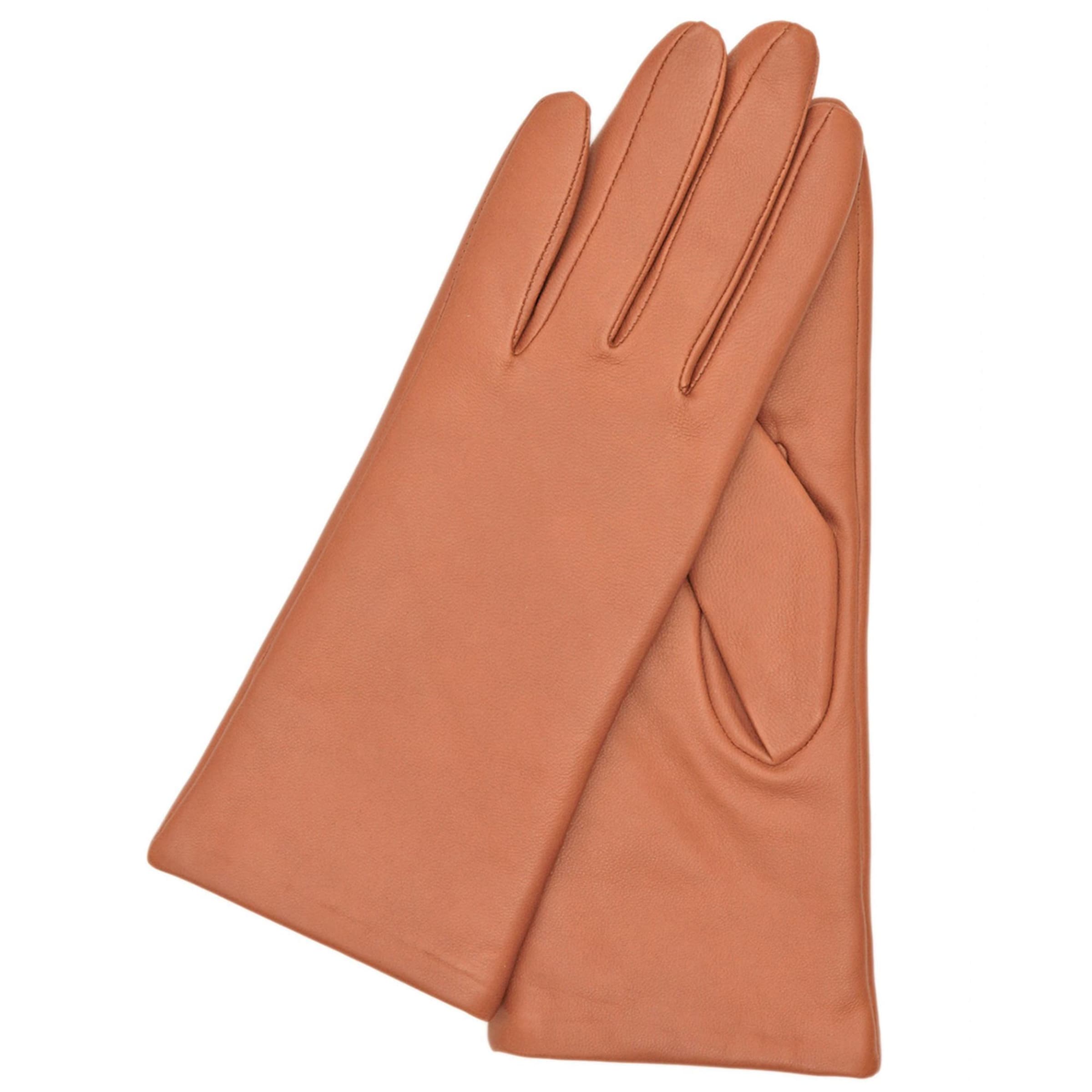KESSLER Full finger gloves 'Hazel' in Brown: front