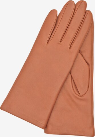 KESSLER Full Finger Gloves 'Hazel' in Brown: front