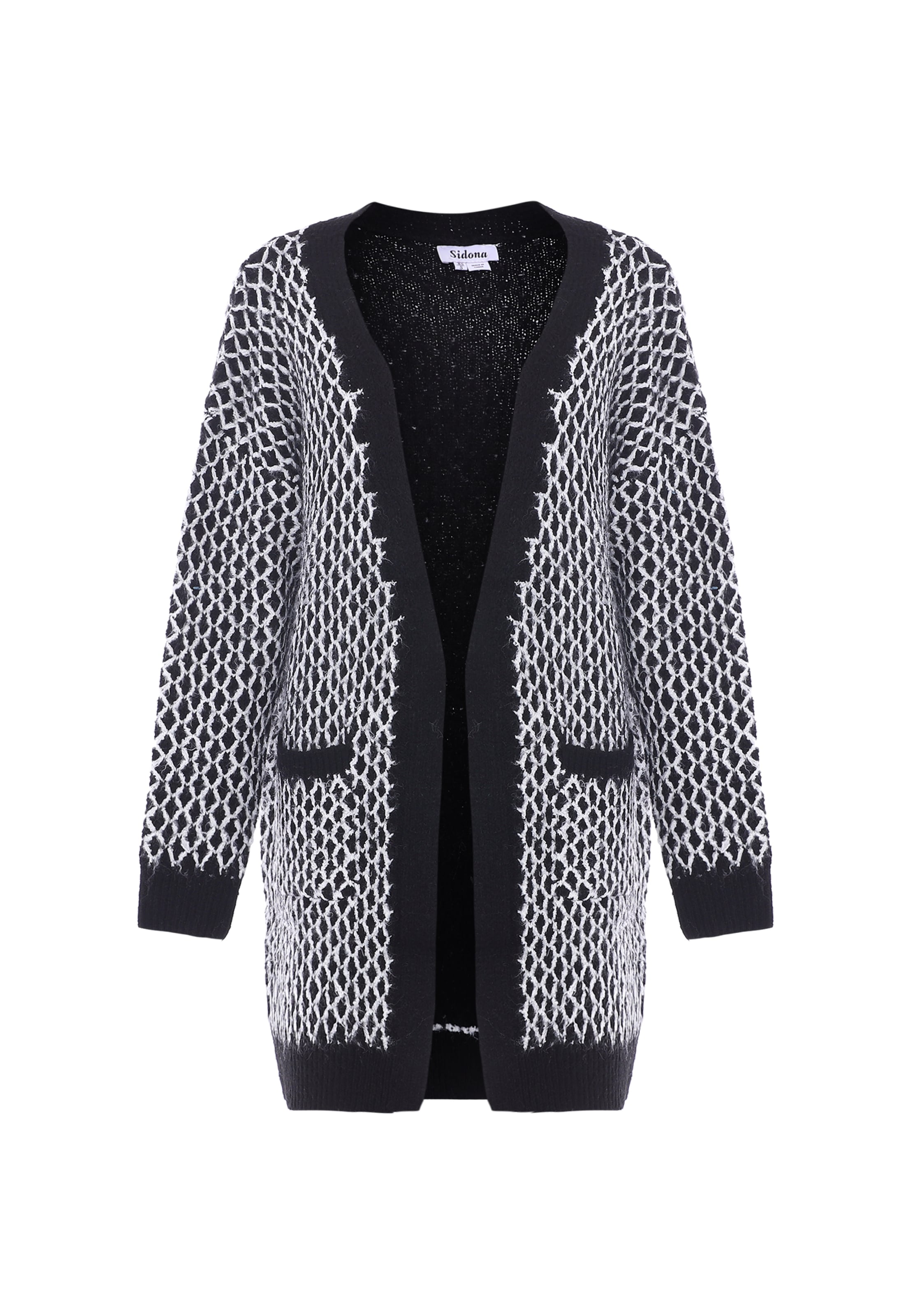 SidonaKardigan - crna boja: prednji dio