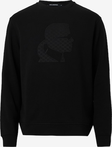 juoda Karl Lagerfeld Megztinis be užsegimo: priekis