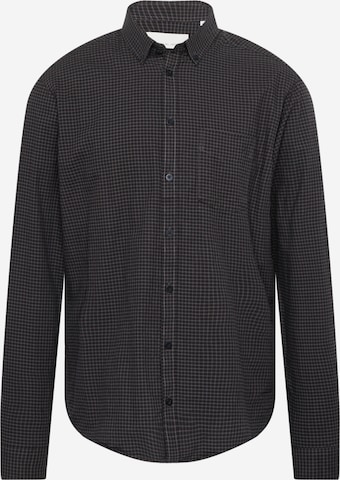 Casual Friday - Ajuste regular Camisa 'Anton' en negro: frente