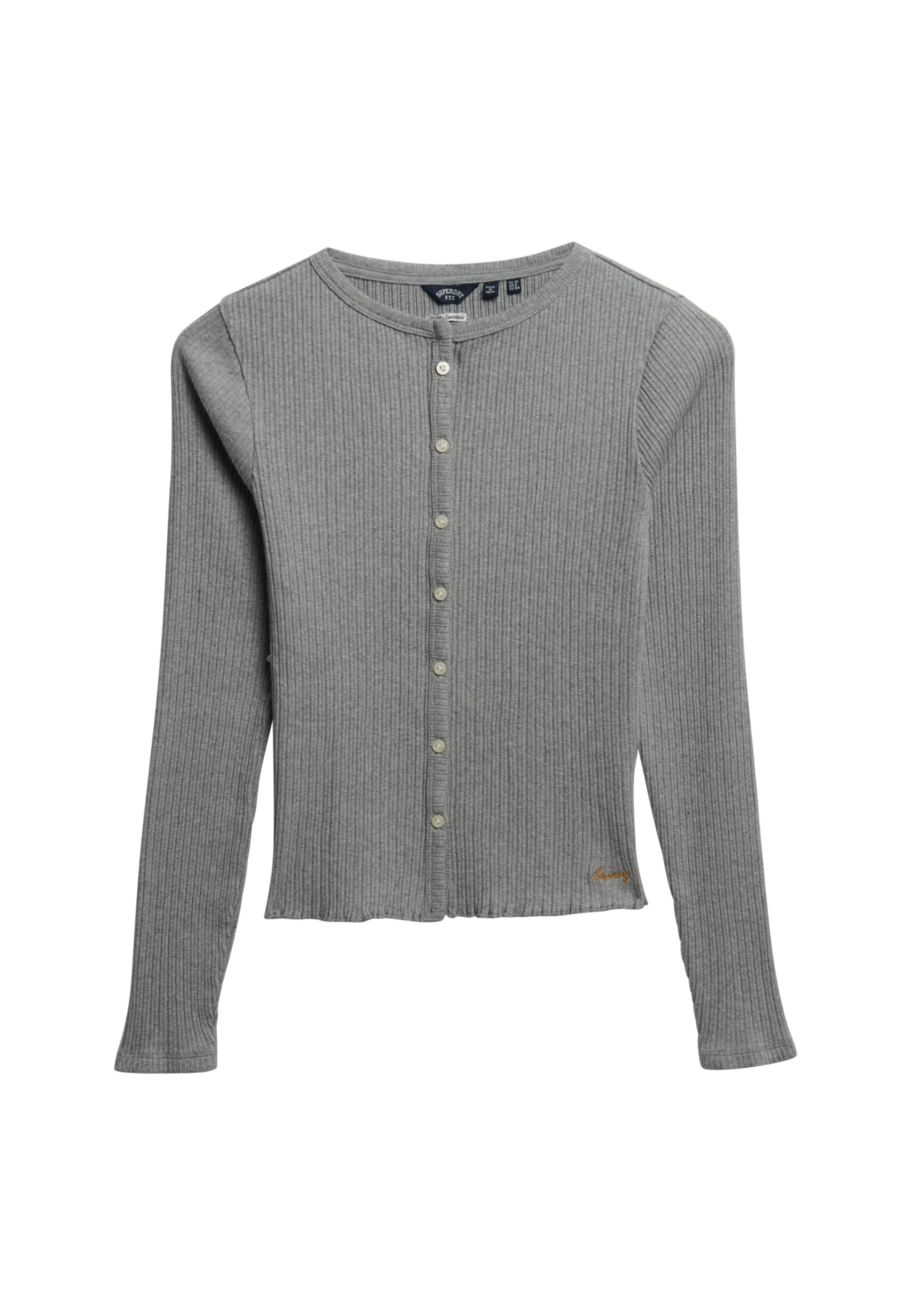 Superdry & Co Gebreid vest in Grijs: voorkant