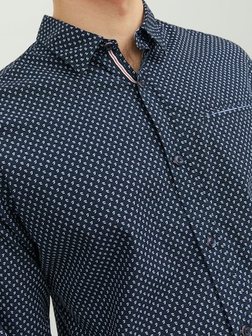 JACK & JONES Slim fit Button Up Shirt in Blue