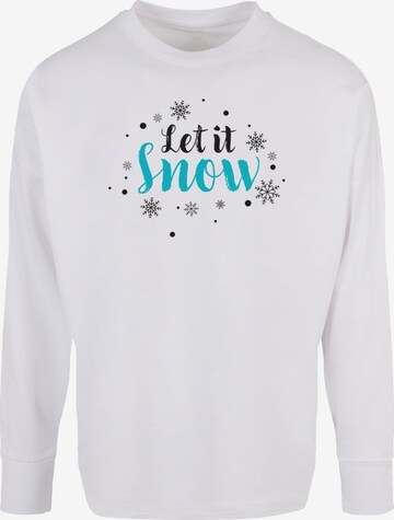 T-Shirt 'Let it snow' Merchcode en blanc : devant