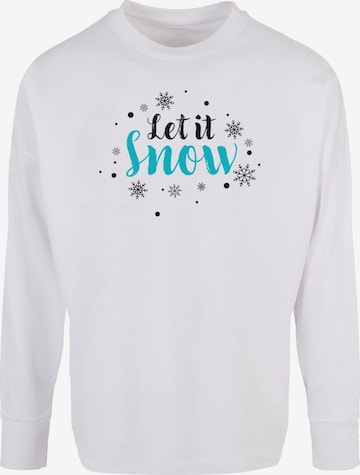 Merchcode Shirt 'Let it snow' in White: front