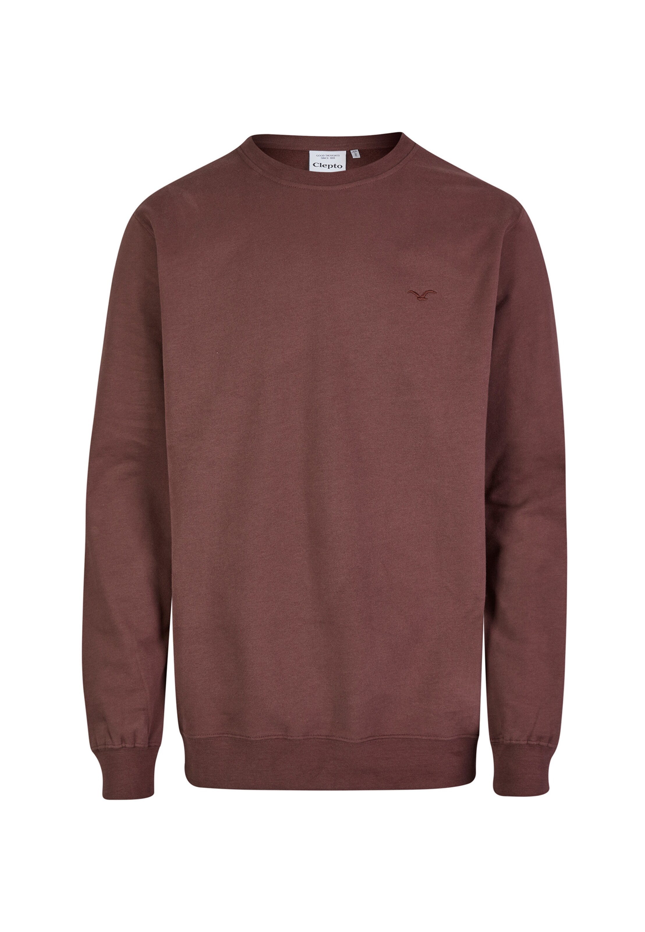 Cleptomanicx Sweatshirt 'Ligull' in Braun: Vorderseite