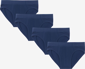 Albero Natur Underpants 'Bio-Baumwoll-Jungenslip-4er Pack' in Blue: front