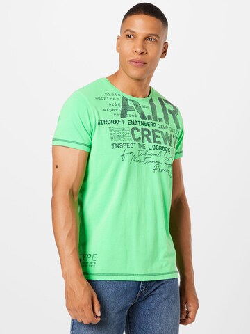 T-Shirt CAMP DAVID en vert : devant