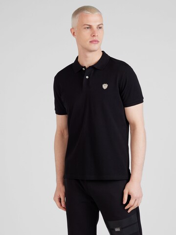 19V69 ITALIA Poloshirt 'Felt' in Schwarz: predná strana