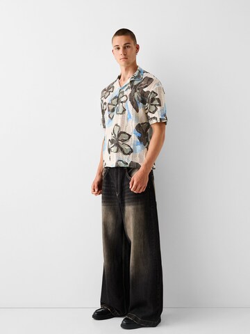 Bershka Comfort fit Button Up Shirt in Mixed colours