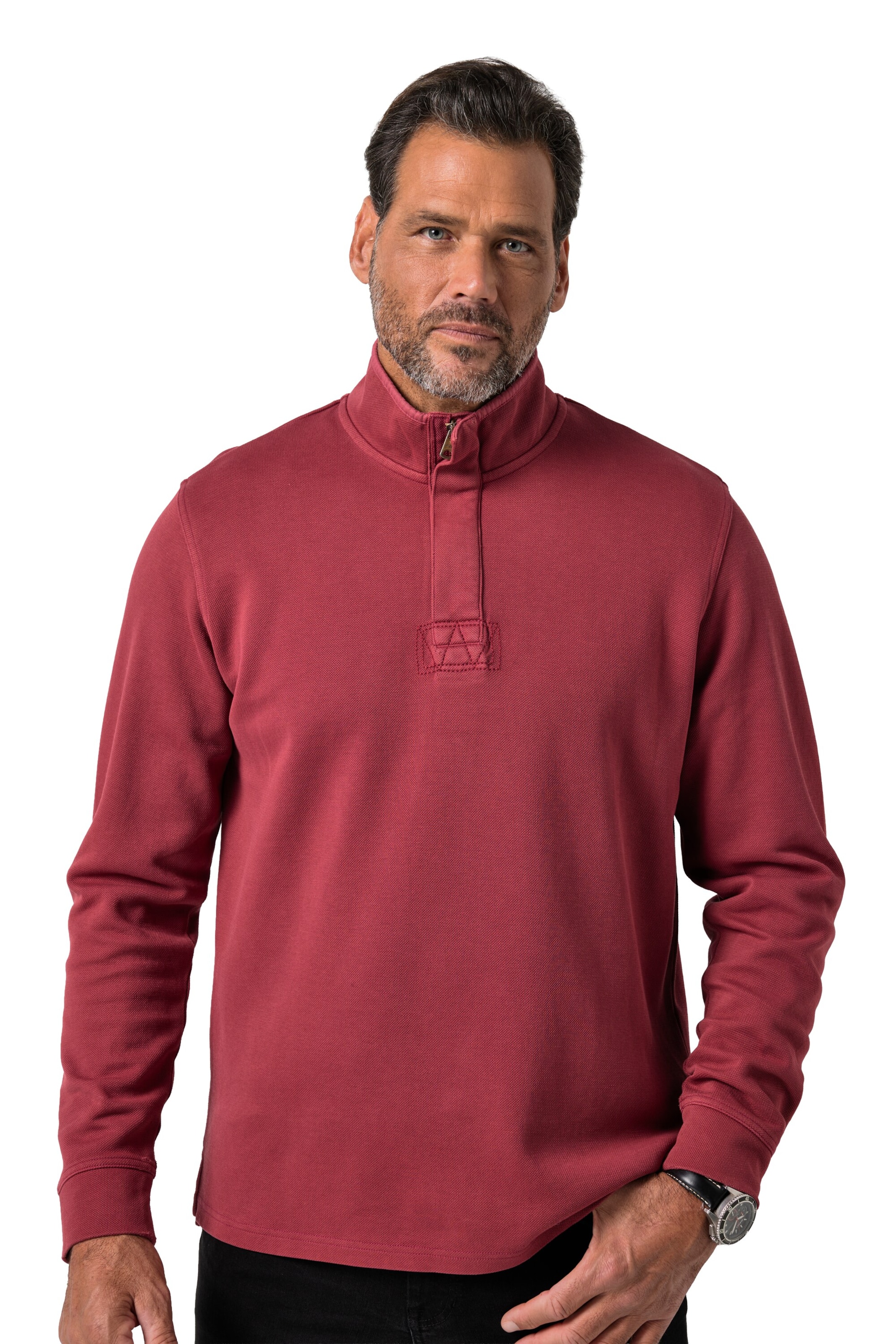 JP1880 Sweatshirt in Rot: Vorderseite