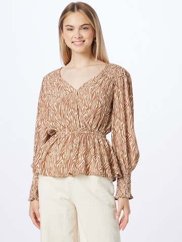 River Island Blouse in Bruin: voorkant