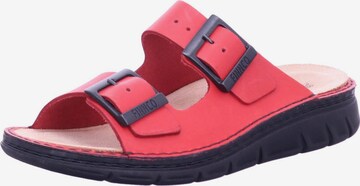 Finn Comfort Mules in Red: front