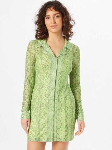 TWIIN Košilové šaty – zelená: přední strana