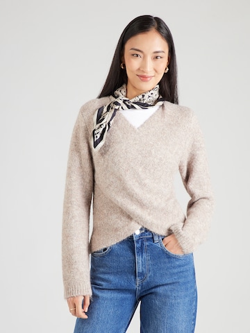 ONLY Sweater 'ONLZaggie' in Beige: front