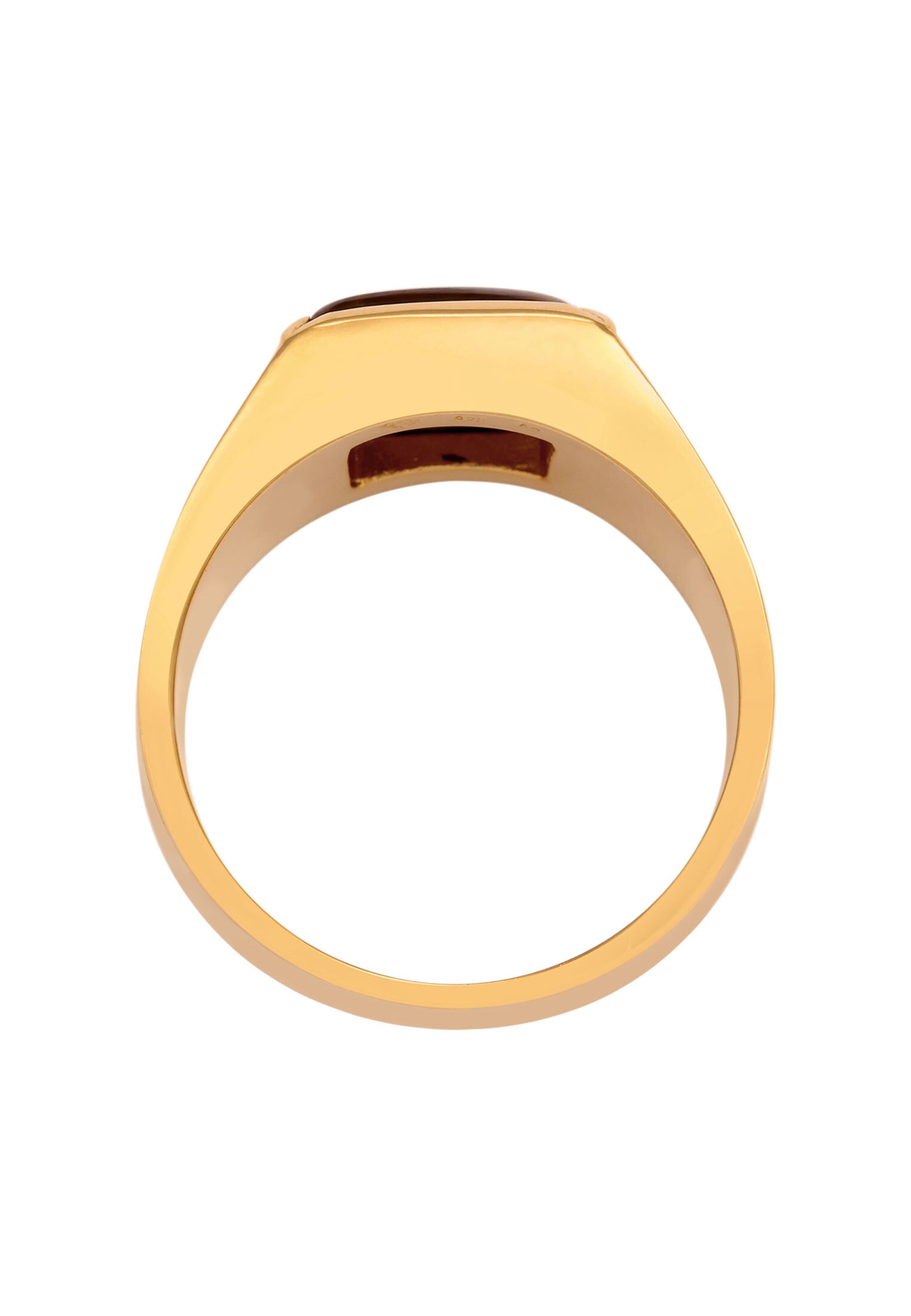 Bague 'Tigerauge' KUZZOI en or