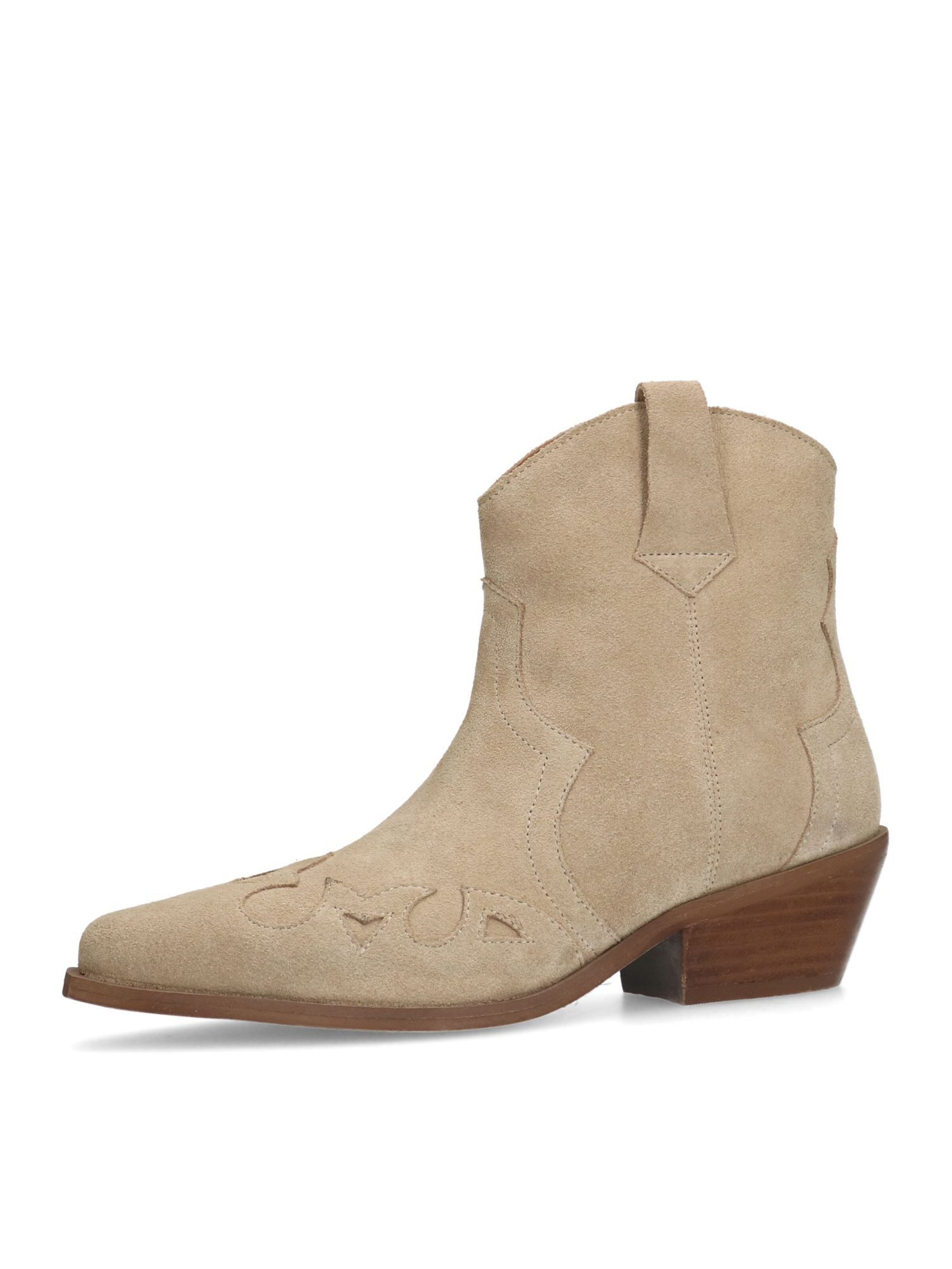 MANFIELD Cowboy Boots in Beige: front