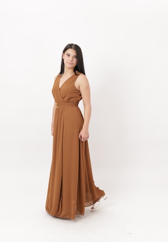 Elara Evening dress in Brown