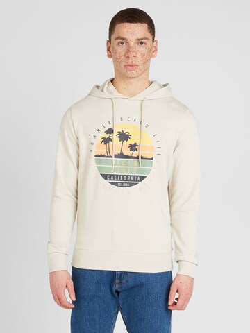 JACK & JONES Sweatshirt 'SUMMER VIBE' in Beige: predná strana