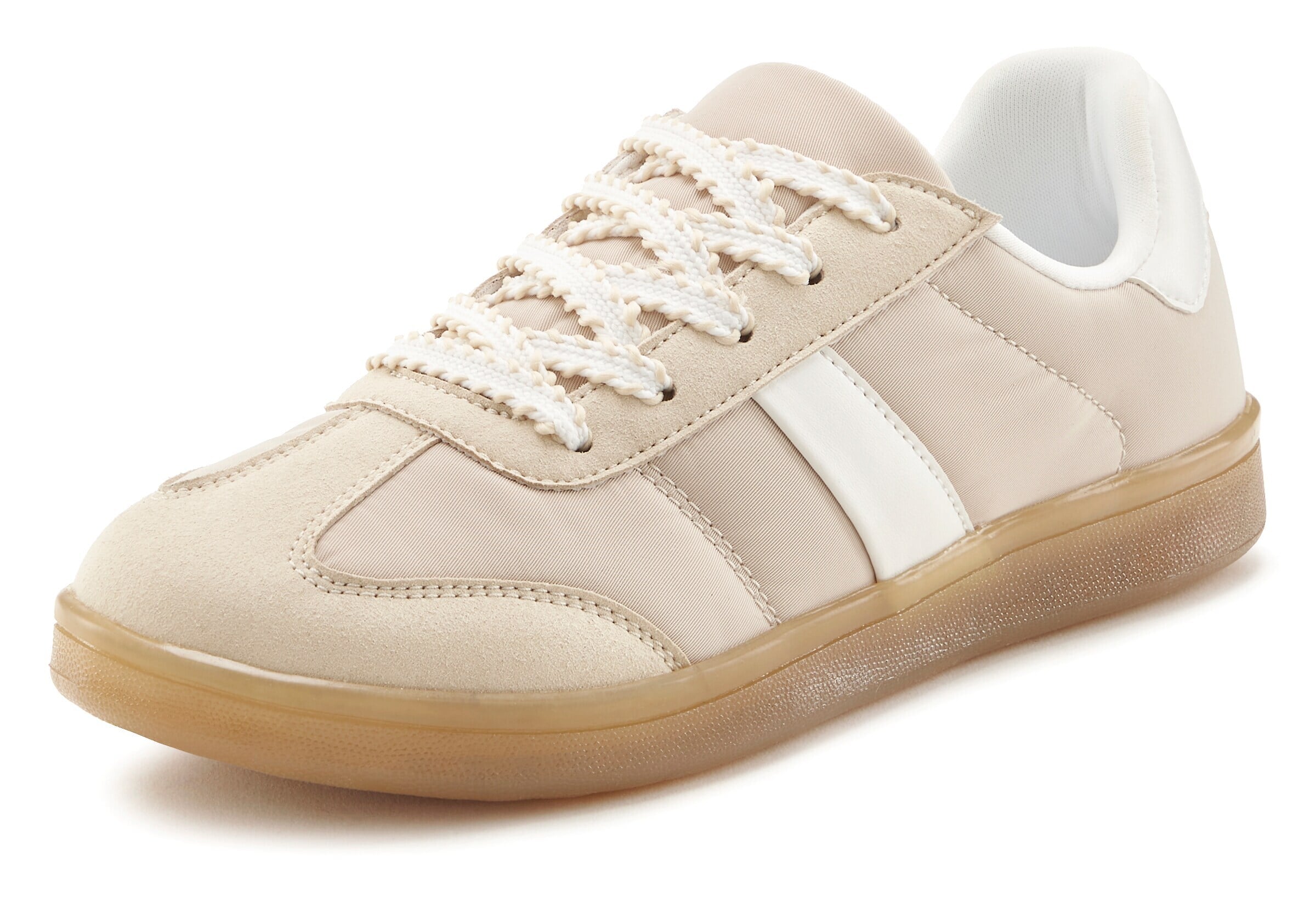 LASCANA Sneakers in Beige: front