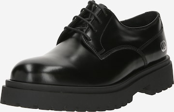 Karl Lagerfeld - Zapatos con cordón en negro: frente